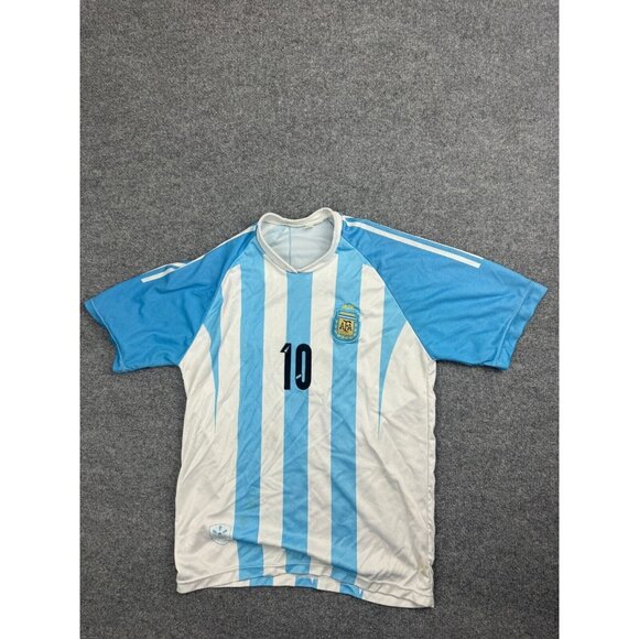 adidas Other - Argentina Lionel Messi Soccer Jersey Men's Large Blue White Home AFA #10